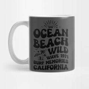 Ocean Beach Wild Wave 1971 Surf Memories California Mug